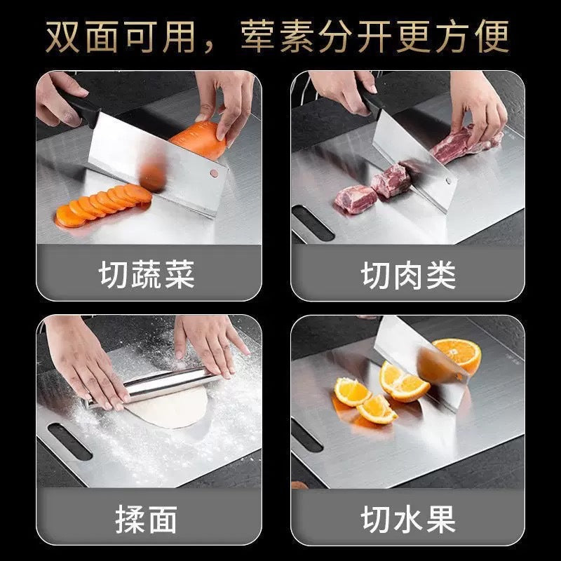 WASENAT™ Premium Stainless Steel Cutting Board – Anti-Bacterial, Easy-to-Clean, Durable Kitchen Chopping Board for Meat, Fish & Vegetables