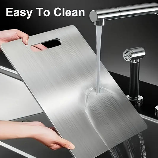WASENAT™ Premium Stainless Steel Cutting Board – Anti-Bacterial, Easy-to-Clean, Durable Kitchen Chopping Board for Meat, Fish & Vegetables